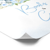 Blauwe Ballon Bloemenolifant boeken en geschenken Poster (Hoek)