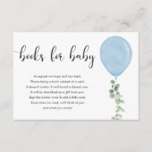 Blauwe ballon Boeken voor baby Informatiekaartje (Voorkant)