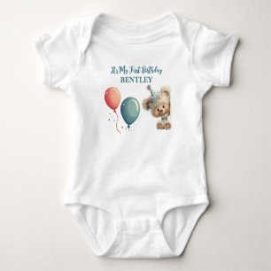 Blauwe Ballon Egel Feestviering Romper