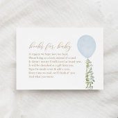Blauwe ballon Eucalyptus Books for Baby Request En Informatiekaartje