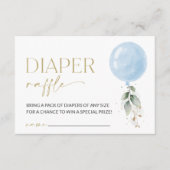 Blauwe ballon, Eucalyptus, Greenery, Dappere Raffl Informatiekaartje (Voorkant)