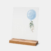 Blauwe ballon, Eucalyptus, Greenery, Momosa Bar Acryl Bord (Hoek)