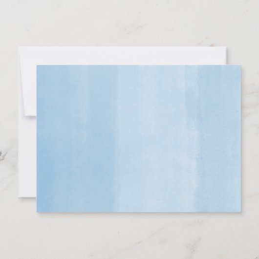 Blauwe ballon eucalyptus groen bedankkaart (Achterkant)