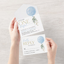 Blauwe ballon, eucalyptus, groen, eerste verjaarda