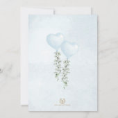 Blauwe ballon Eucalyptus Sweeat Twin Boys Kaart (Achterkant)