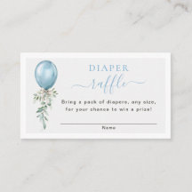 Blauwe Ballon Groene Baby Shower Luier Raffle