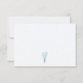Blauwe Ballon Luier Raffel Ticketkaart Kaart (Achterkant)