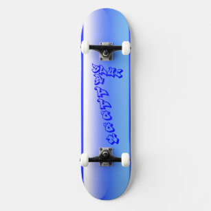 Blauwe ballon persoonlijk skateboard