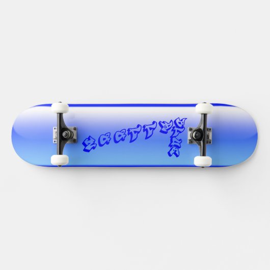 Blauwe ballon persoonlijk skateboard (Horizontaal)