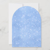 Blauwe ballon Sparkle Quinceañera Kaart (Achterkant)