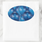 Blauwe ballon Stickers en envelopsluitingen (Tas)