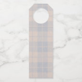 Blauwe ballon Teddy Bear Baby shower Dank je Flessenhanger (Achterkant)