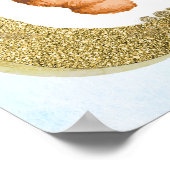 Blauwe ballon Teddy Bear Baby shower Welkomstteken Poster (Hoek)