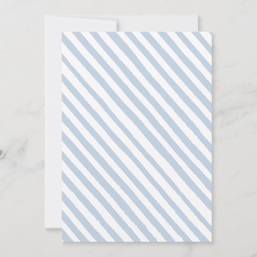 Blauwe ballon teddybeer zijn een jongen baby showe kaart (Achterkant)