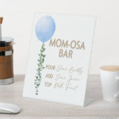 Blauwe Ballon Waterverf Jongen Baby shower Pedesta Reclamebord Met Voetstuk (Insitu)