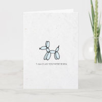 Blauwe ballonhond Happy Birthday