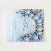 Blauwe ballonnen achtergrond wandkleed (Voorkant (horizontaal))