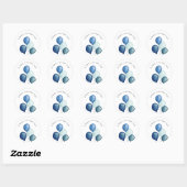 Blauwe Ballonnen Baby Shower Ronde Sticker (Vel)