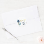 Blauwe ballonnen baby showers jongen sticker (Envelop)