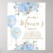 Blauwe Ballonnen Bloemen Jongen Hoe Big Mama's Bel Poster (Voorkant)
