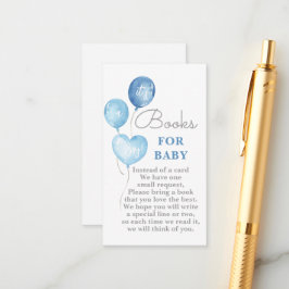 Blauwe ballonnen Boeken voor Baby Boy Kaart