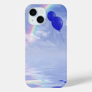 Blauwe ballonnen iPhone 15 case