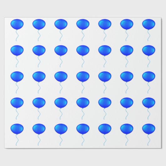 Blauwe ballonnen die papier verpakken (Vlak)
