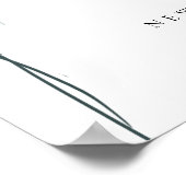 Blauwe ballonnen Eerste Verjaardag Welkomstbord Po Poster (Hoek)