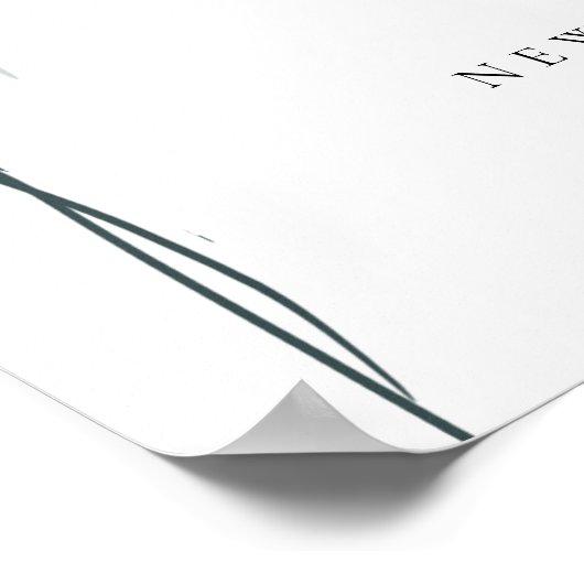 Blauwe ballonnen Eerste Verjaardag Welkomstbord Po Poster (Hoek)