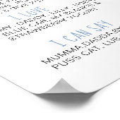 Blauwe Ballonnen en Auto 1e Verjaardag Milestone Poster (Hoek)