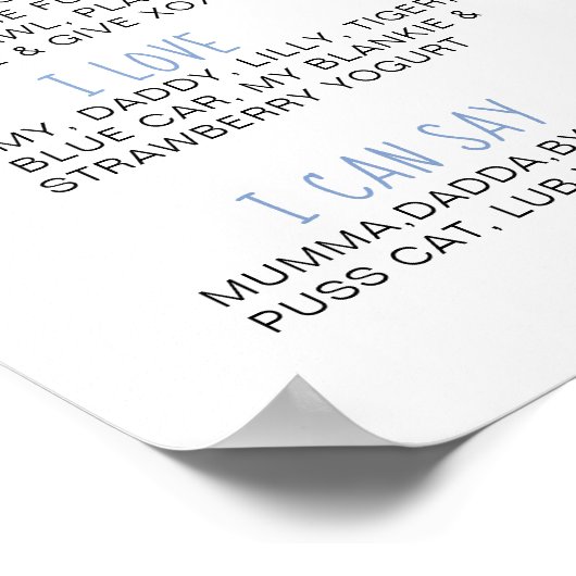 Blauwe Ballonnen en Auto 1e Verjaardag Milestone Poster (Hoek)