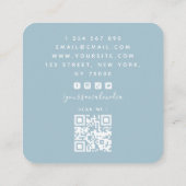 Blauwe ballonnen en sterren Kinder Event Planner Q Vierkante Visitekaartje (Achterkant)