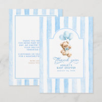 Blauwe Ballonnen en Teddybeer Baby Shower