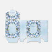 Blauwe ballonnen Favor Box Bedankdoosjes (Uitgevouwen)