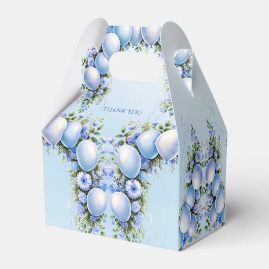 Blauwe ballonnen Favor Box Bedankdoosjes (Achterkant)