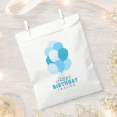 Blauwe ballonnen Happy Birthday Bedankzakje (Geknipt)