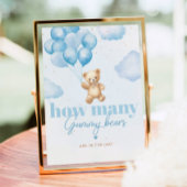 Blauwe ballonnen Hoeveel gummy beren in de pot Poster