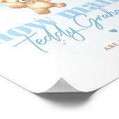 Blauwe ballonnen Hoeveel teddygrammen Poster (Hoek)