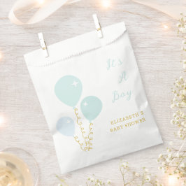 Blauwe Ballonnen Jongens Baby Shower Bedankzakje