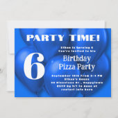 Blauwe Ballonnen Jongens Verjaardagsfeest Kaart (Voorkant)