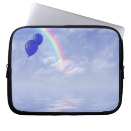 Blauwe ballonnen laptop sleeve