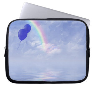 Blauwe ballonnen laptop sleeve