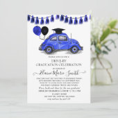  blauwe ballonnen op Afstuderen Kaart (Staand voorkant)