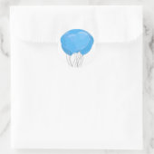 Blauwe Ballonnen Ronde Sticker (Tas)