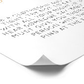 Blauwe ballonnen zeggen geen Baby Poster (Hoek)