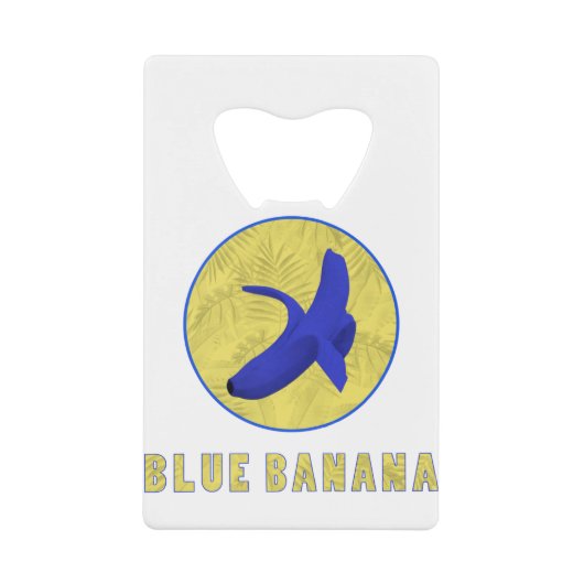 blauwe banaan creditkaart flessenopener (Voorkant)