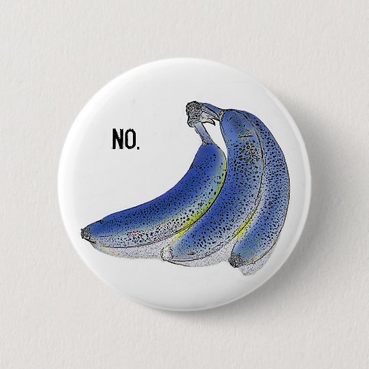 blauwe bananenknop ronde button 5,7 cm (Voorkant)