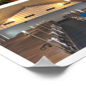 Blauwe band 6 multi-foto collage herinneringen poster (Hoek)