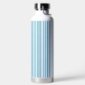 Blauwe band kleurenstreepjes waterfles (Links)