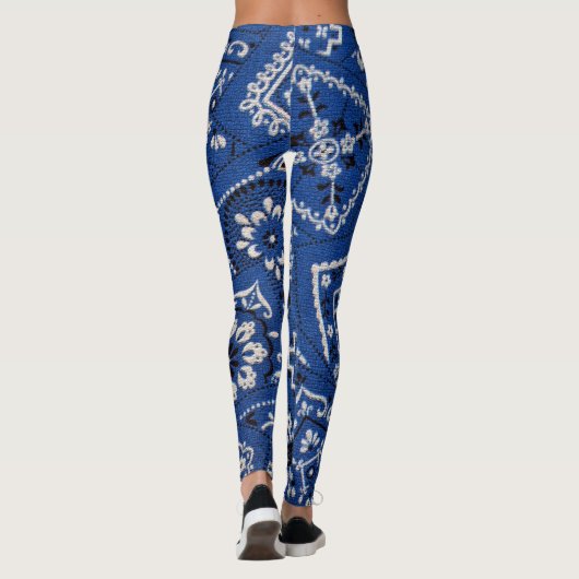 Blauwe Bandana leggings (Achterkant)